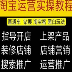 淘宝开店教程0基础到高级全套视频网店电商运营培训教学课程